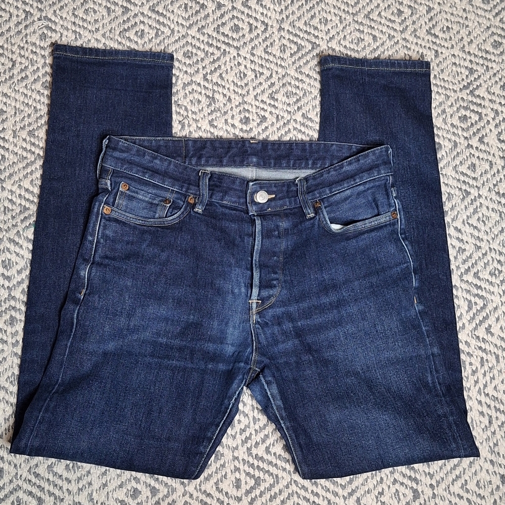 Buck Mason Men's Maverick Slim Fit 12101 Double Dipped Jeans Sz 32x34